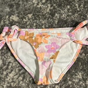 Xhilaration Floral Bikini Bottom - Pink, Orange, White